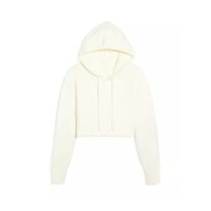 Katie J NYC Cream Cropped Hoodie Sweater